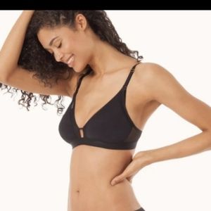 NWT Lively Black Mesh Nursing Bra Size M Unpadded no Wire